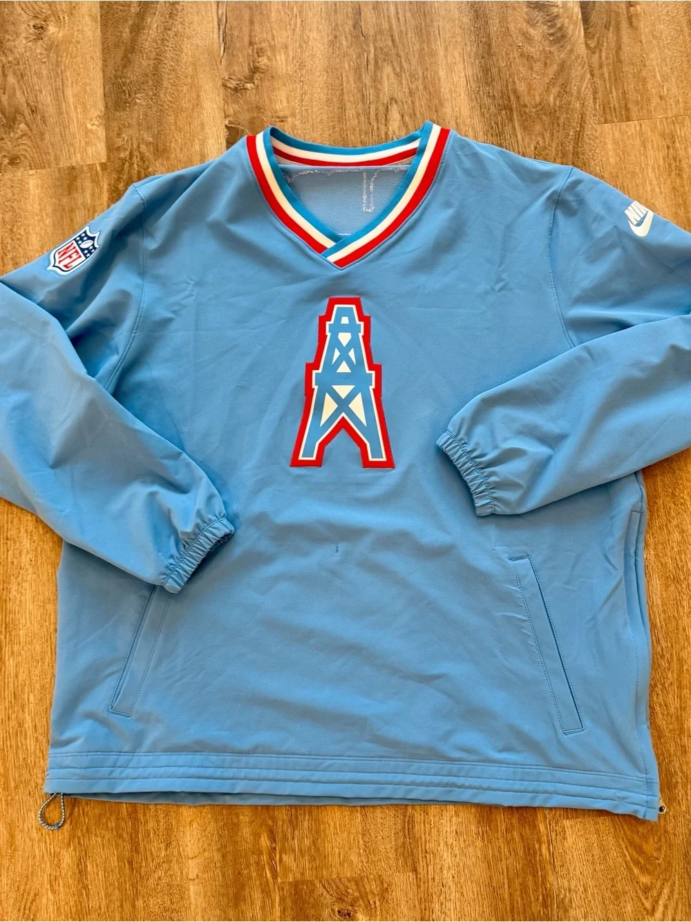 VTG 90s Men’s XL NFL Nike Houston Oilers Throwback Pullover Windbreaker Jacket